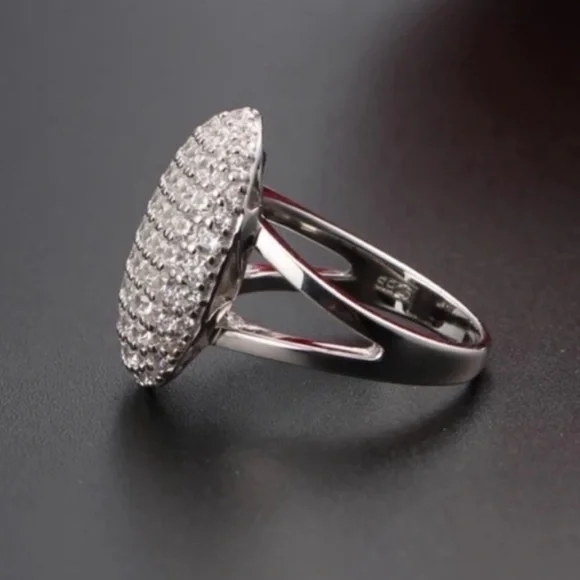 NEW BELLA 925 STERLING SILVER DIAMOND RING, BEAUTIFUL RING, SHINY RING - Picture 4 of 7